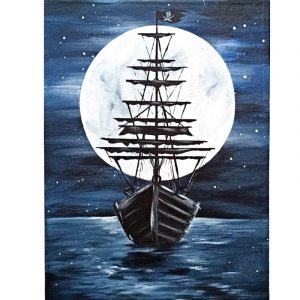 Мастер-класс по живописи на холсте - интерьерная картина Чёрная жемчужина