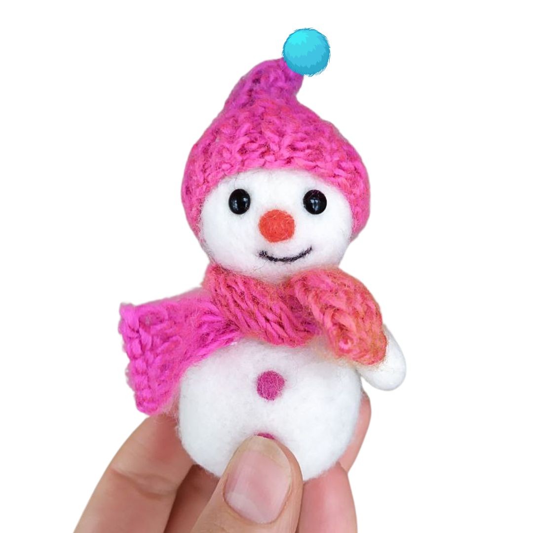 Мастер-класс - ёлочная игрушка «Снеговичок», сухое валяние шерсти