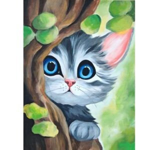 Мастер-класс - интерьерная картина «Котёнок Васька», живопись акрилом на холсте