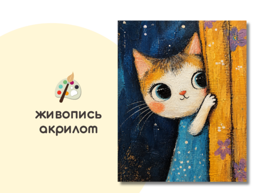 Мастер-класс «Кошечка за шторкой» (8+ ) ✓11.10